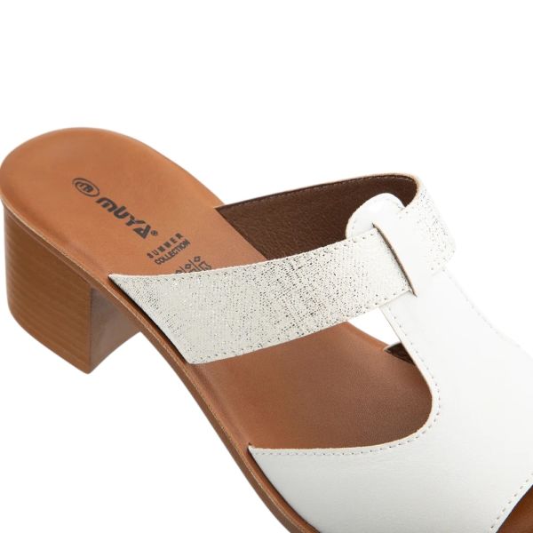 Muya 31010 Ceria Beyaz Kadın Topuklu Terlik