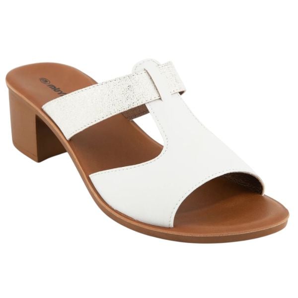Muya 31010 Ceria Beyaz Kadın Topuklu Terlik