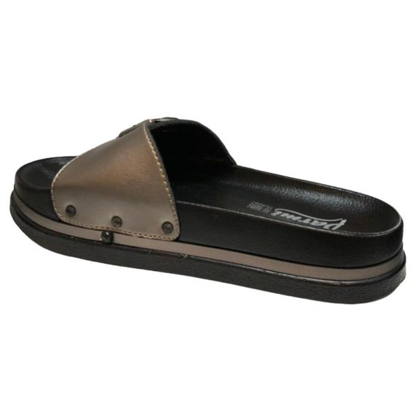 Siyah Günlük  Kadın Tokalı Ayarlanabilir Comfort Terlik