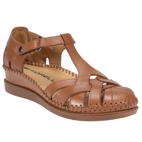 Forelli 22526 Larni-G Taba Kadın Comfort Deri Sandalet