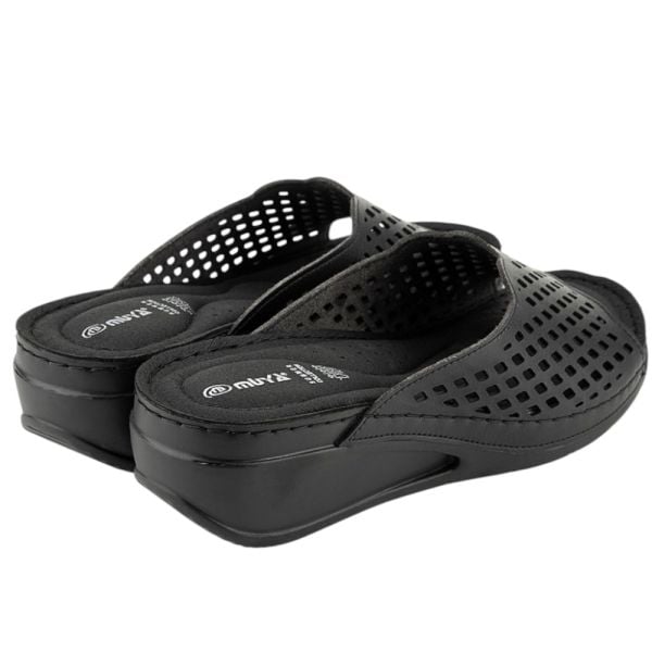 Muya 35209 Brosa Siyah Kadın Anatomik Terlik