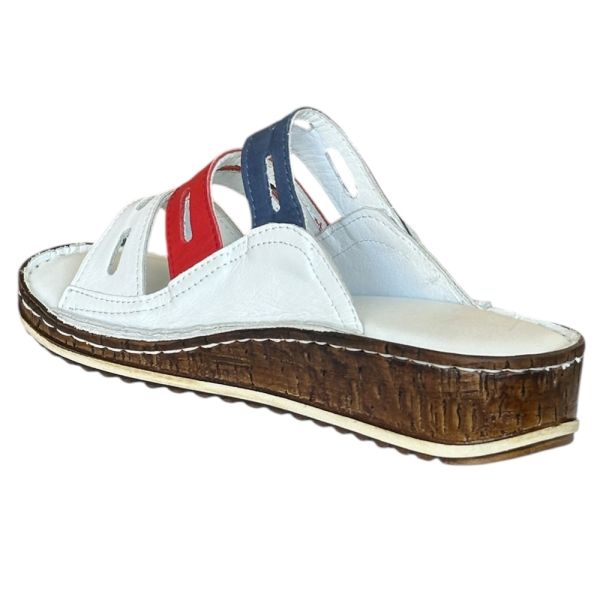 Cex 25Y NBL05 Beyaz Kadın Hakiki Deri Günlük Terlik