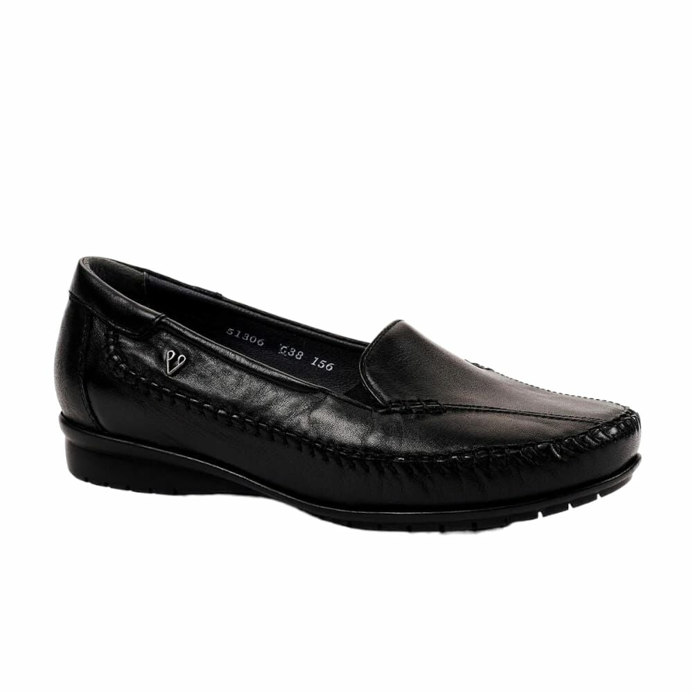 Forelli 51306 Marla-G Siyah Kadın Comfort Deri Ayakkabı