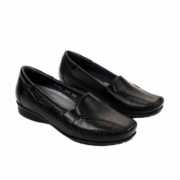 Forelli 51306 Marla-G Siyah Kadın Comfort Deri Ayakkabı