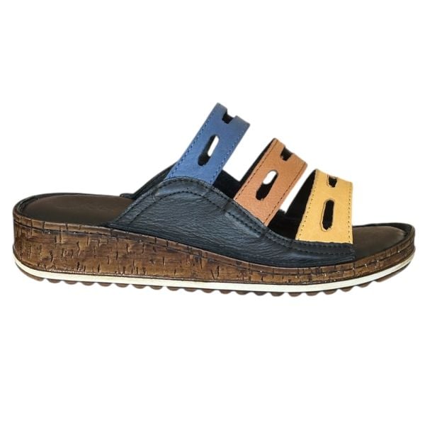 Cex 25Y NBL05 Siyah Kadın Hakiki Deri Günlük Terlik