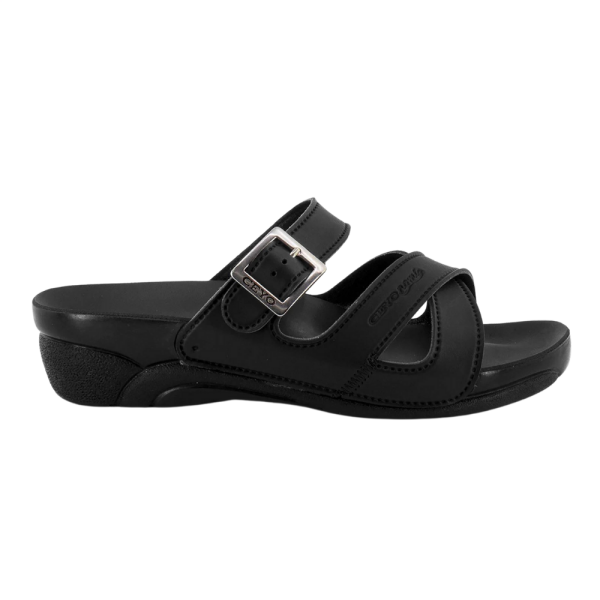 Ceyo Venedik-2 Siyah Kadın Anatomik Terlik