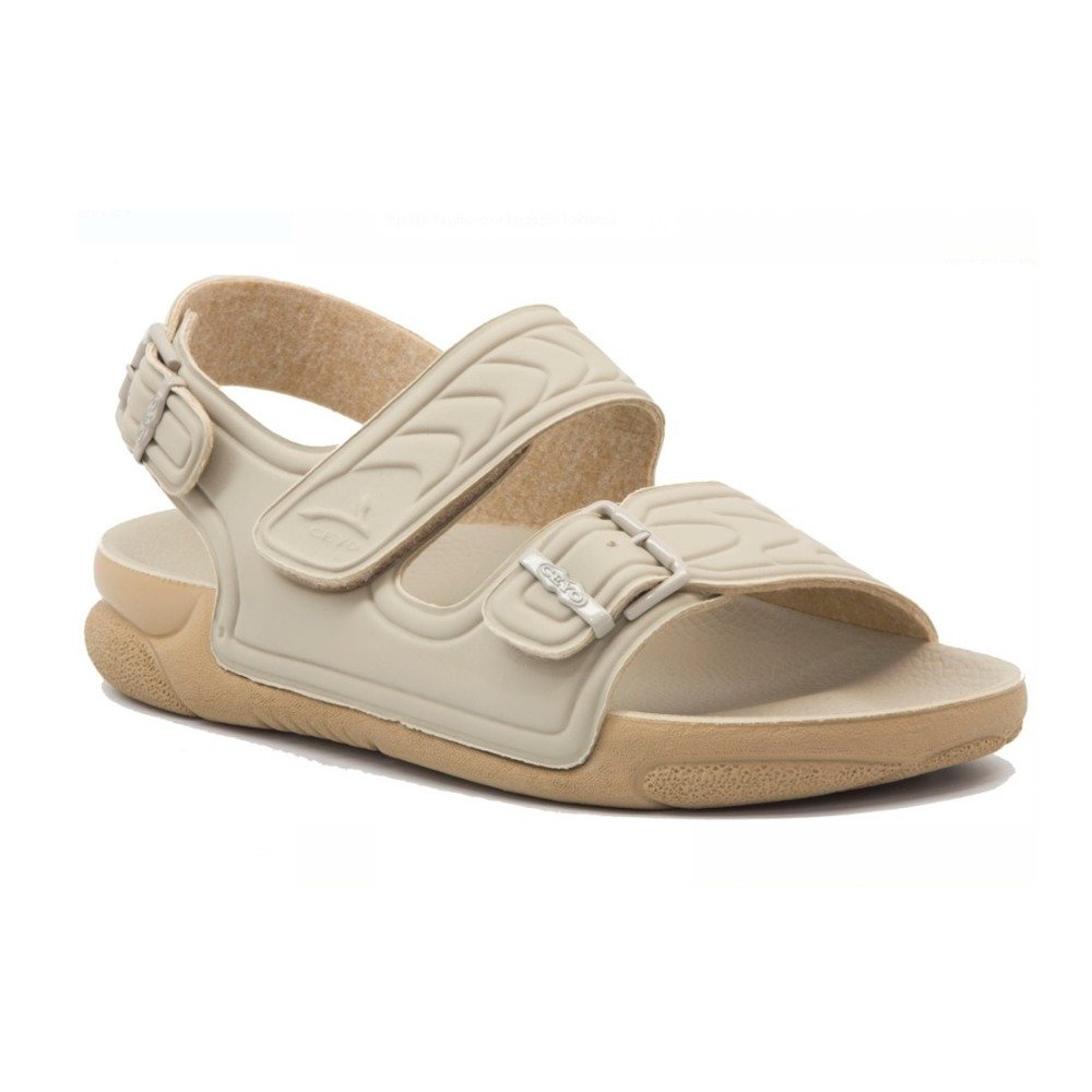 Ceyo 1300-4 Krem Kadın Anatomik Sandalet
