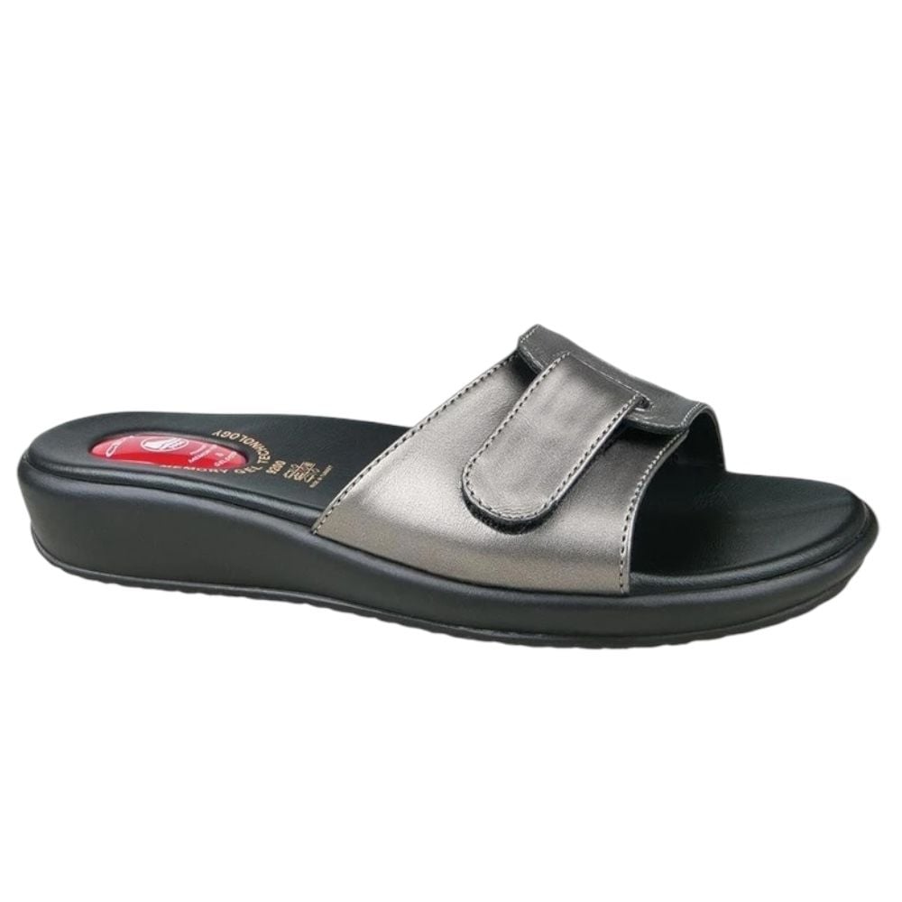 Ceyo 9200-12 Platin Kadın Hafızalı Jel Taban Topuk Dikeni Terlik