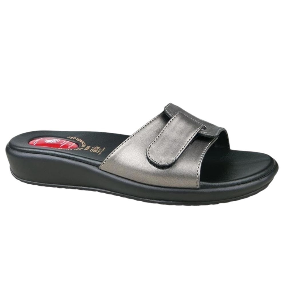 Ceyo 9200-12 Platin Kadın Hafızalı Jel Taban Topuk Dikeni Terlik