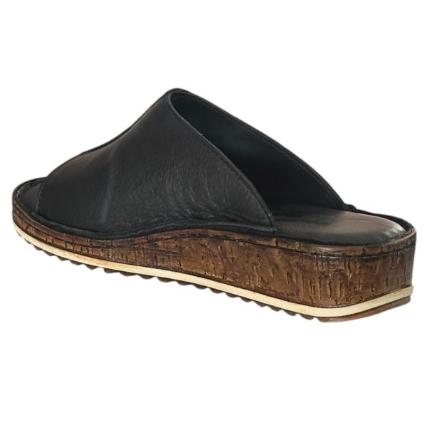 Cex 25Y NBL06 Siyah Kadın Hakiki Deri Günlük Terlik