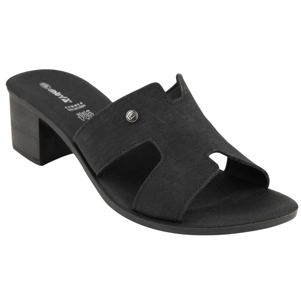 Muya 36005 İliyonse Siyah Kadın Topuklu Terlik