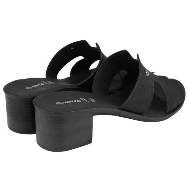 Muya 36005 İliyonse Siyah Kadın Topuklu Terlik