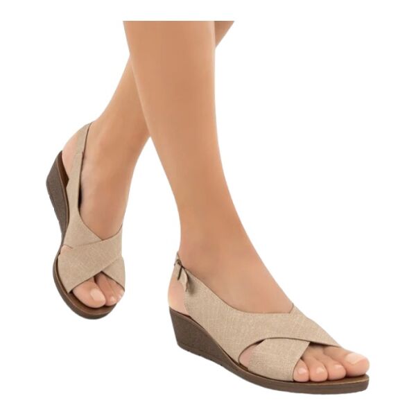 Muya 31028 Vienza Krem Kadın Anatomik Sandalet