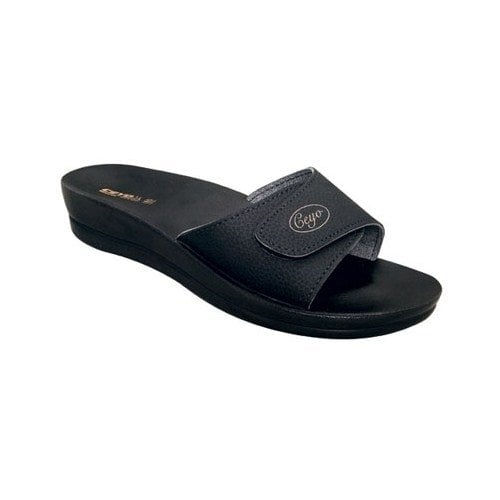 Ceyo Minerva Cırtlı Siyah Kadın Anatomik Terlik