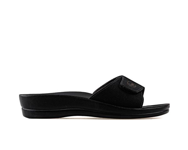 Ceyo Minerva Cırtlı Siyah Kadın Anatomik Terlik