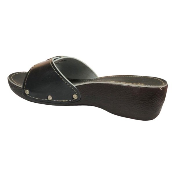 Gezer 8658 Siyah Kadın Tokalı Anatomik Günlük Terlik