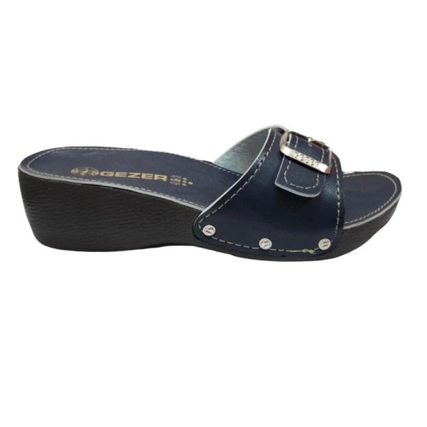 Gezer 8658 Lacivert Kadın Tokalı Anatomik Günlük Terlik