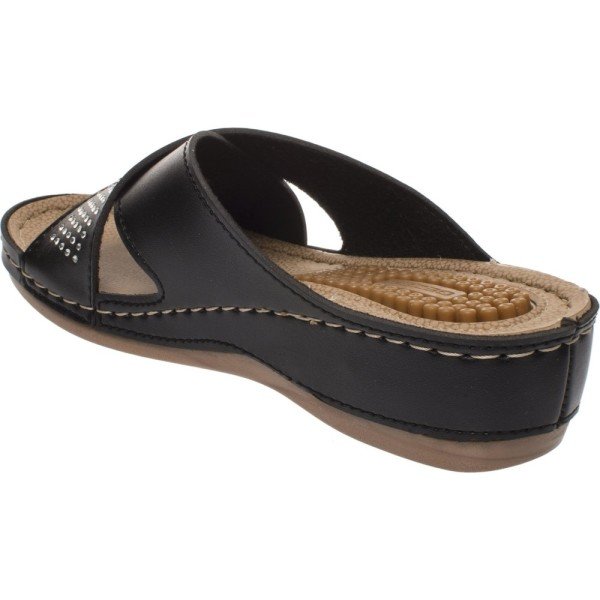 Gezer 11259 Siyah Kadın Günlük Masaj Taban Terlik