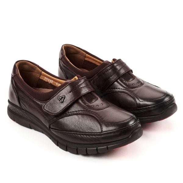 Forelli 29445-G Iris Kahve Kadın Comfort Deri Ayakkabı