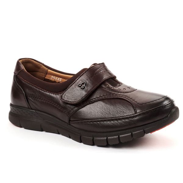 Forelli 29445-G Iris Kahve Kadın Comfort Deri Ayakkabı