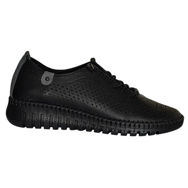 Cex 26Y NBL15 Siyah/Gri Kadın Comfort Deri Ayakkabı