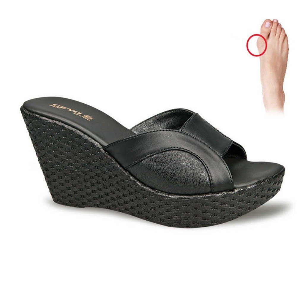 Ceyo 9876-11 Siyah Kadın Kemik Çıkıntısı Terlik