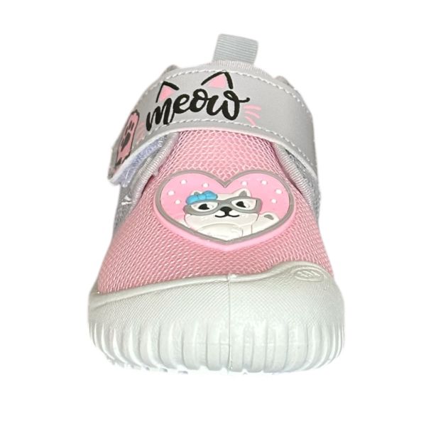 Gezer 3447.00 Gri/Pembe Çocuk Kreş Yazlık Ev Ayakkabısı