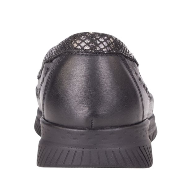 Forelli 29423 Laden-G Siyah Kadın Comfort Deri Ayakkabı