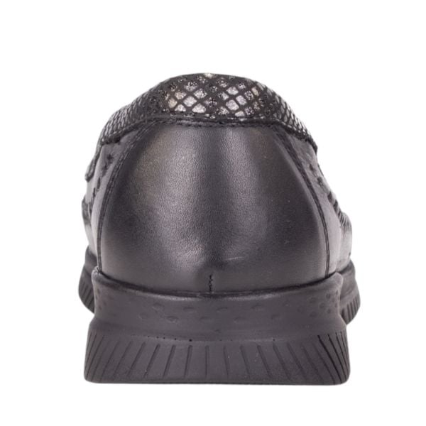 Forelli 29423 Laden-G Siyah Kadın Comfort Deri Ayakkabı