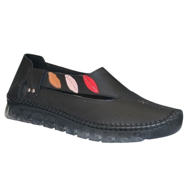 Cex 26Y NBL16 Siyah Kadın Comfort Deri Ayakkabı