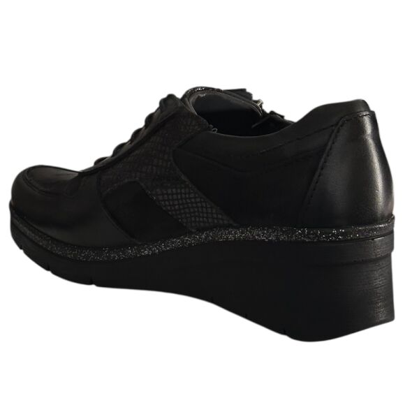 Forelli 13103-G Lydie Siyah Kadın Comfort Deri Ayakkabı