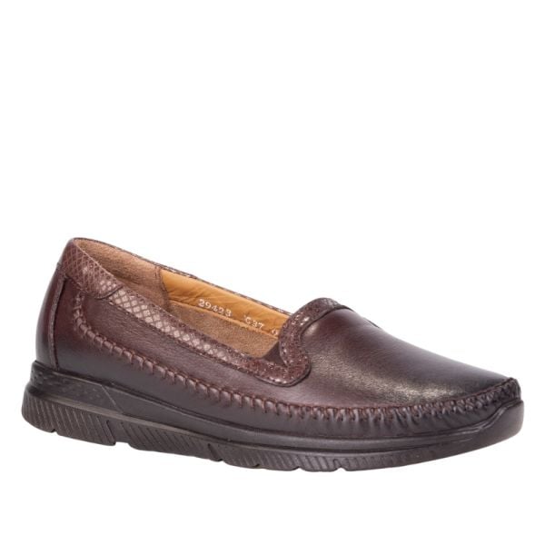 Forelli 29423 Laden-G Kahve Kadın Comfort Deri Ayakkabı