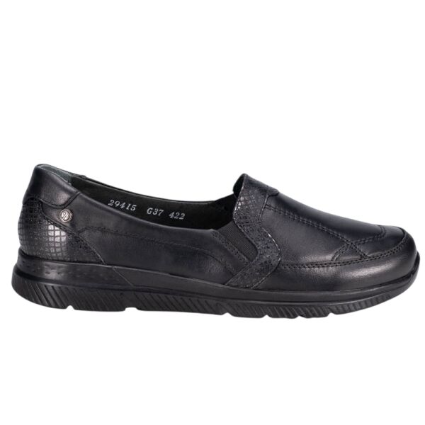 Forelli 29415-G Dilmen Siyah Kadın Comfort Deri Ayakkabı