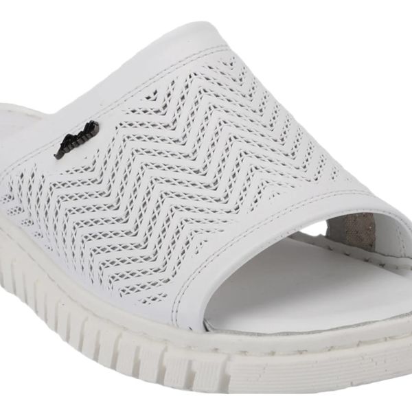 Forelli 38505 Sofia-G Beyaz Kadın Comfort Deri Terlik