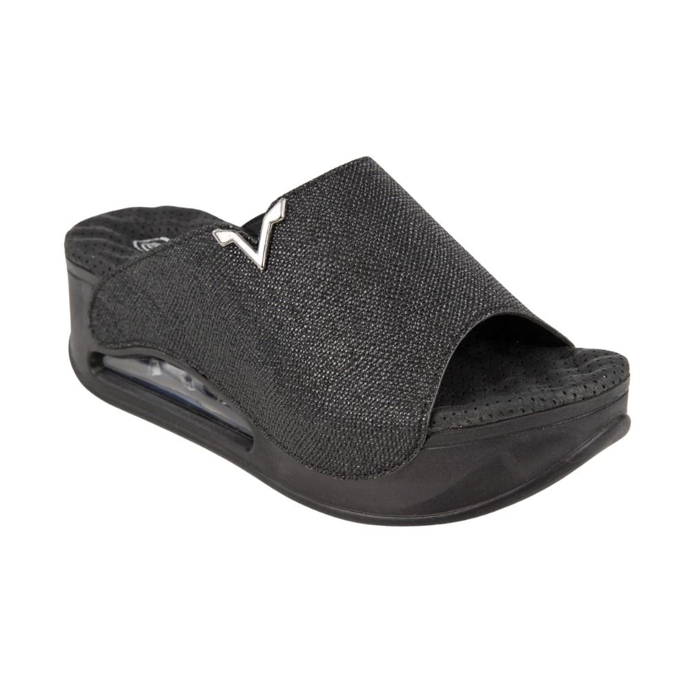 Muya 31212 Aero Baskılı Siyah Kadın Air Taban Terlik