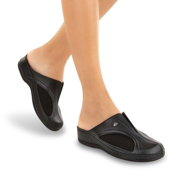 Muya 31108 Cara Siyah Kadın Kemik Çıkıntısı Terlik