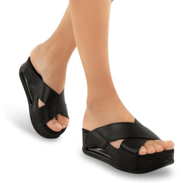 Muya 31210 Penelope Full Siyah Kadın Air Taban Terlik