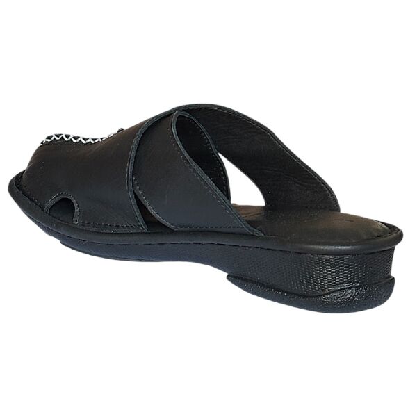 Cex 25Y NBL08 Siyah Kadın Hakiki Deri Günlük Terlik