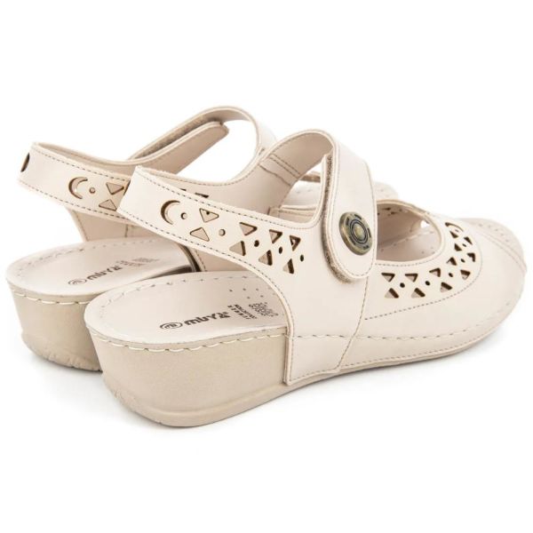Muya 31130 Terra Full Krem Kadın Anatomik Sandalet