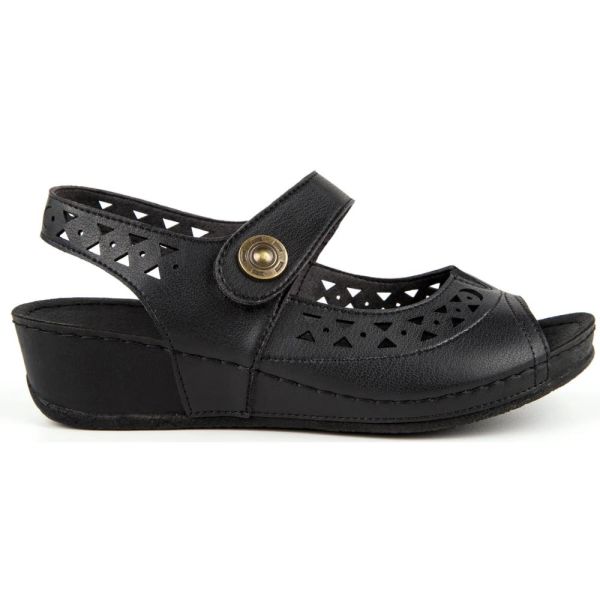 Muya 31130 Terra Siyah Kadın Anatomik Sandalet