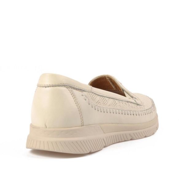 Forelli 29413 Eterna-G Bej Kadın Comfort Deri Ayakkabı