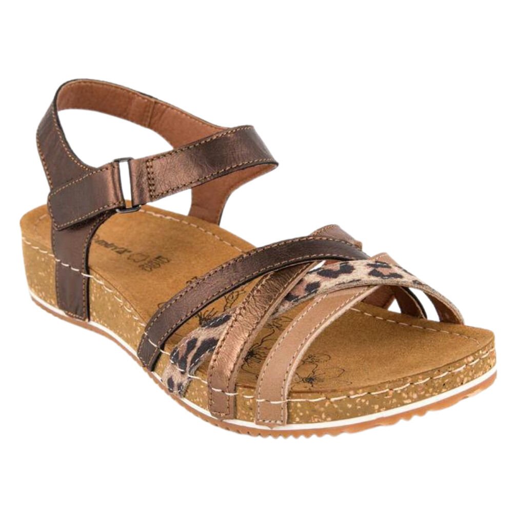 Muya 31258 Niha Bronz Deri Kadın Anatomik Sandalet