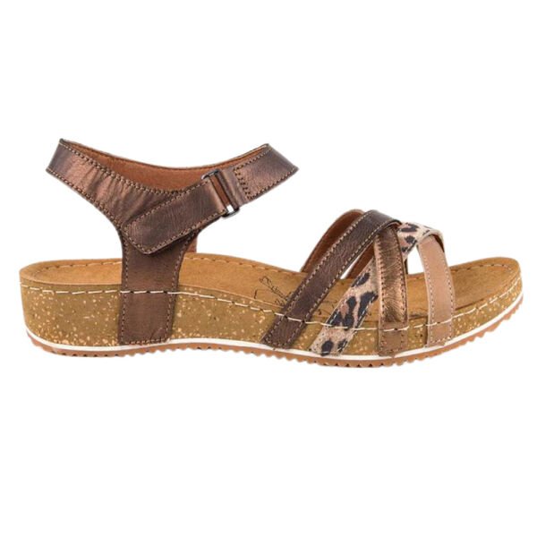 Muya 31258 Niha Bronz Deri Kadın Anatomik Sandalet