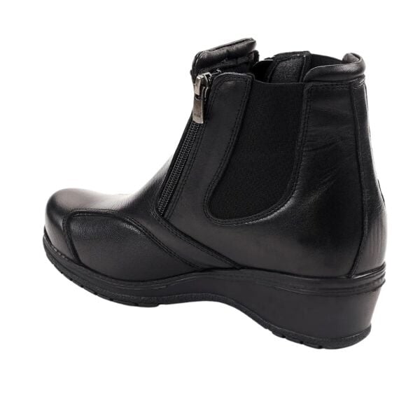 Forelli 25652-K Dude Siyah Kadın Comfort Deri Hallux Bot