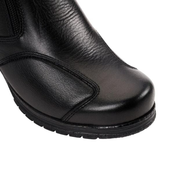 Forelli 25652-K Dude Siyah Kadın Comfort Deri Hallux Bot