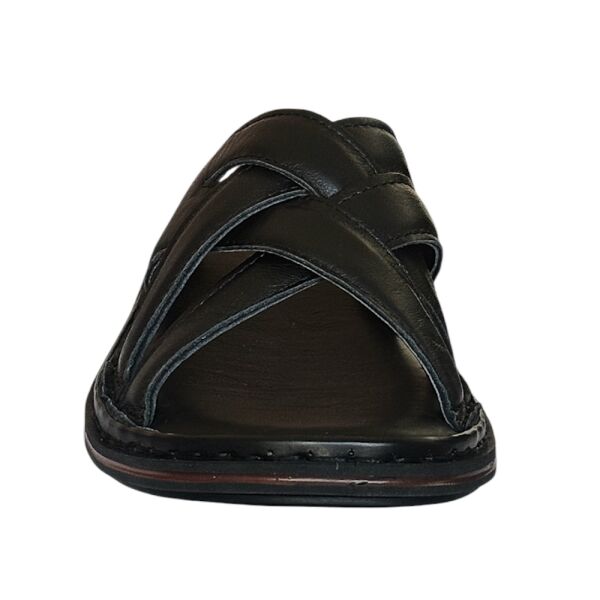 Cex 25Y TRV-11 Siyah Erkek Hakiki Deri Günlük Terlik