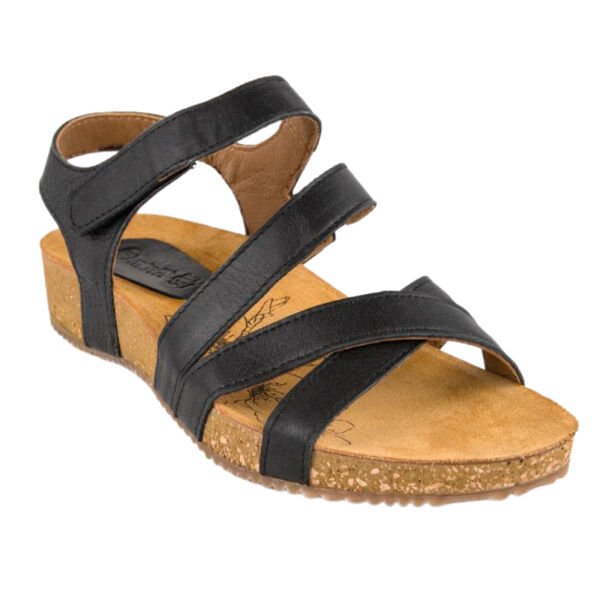 Muya 31256 Doda Siyah Deri Kadın Anatomik Sandalet