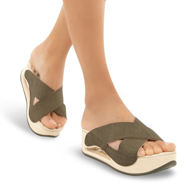 Muya 31210 Penelope Haki Kadın Air Taban Terlik