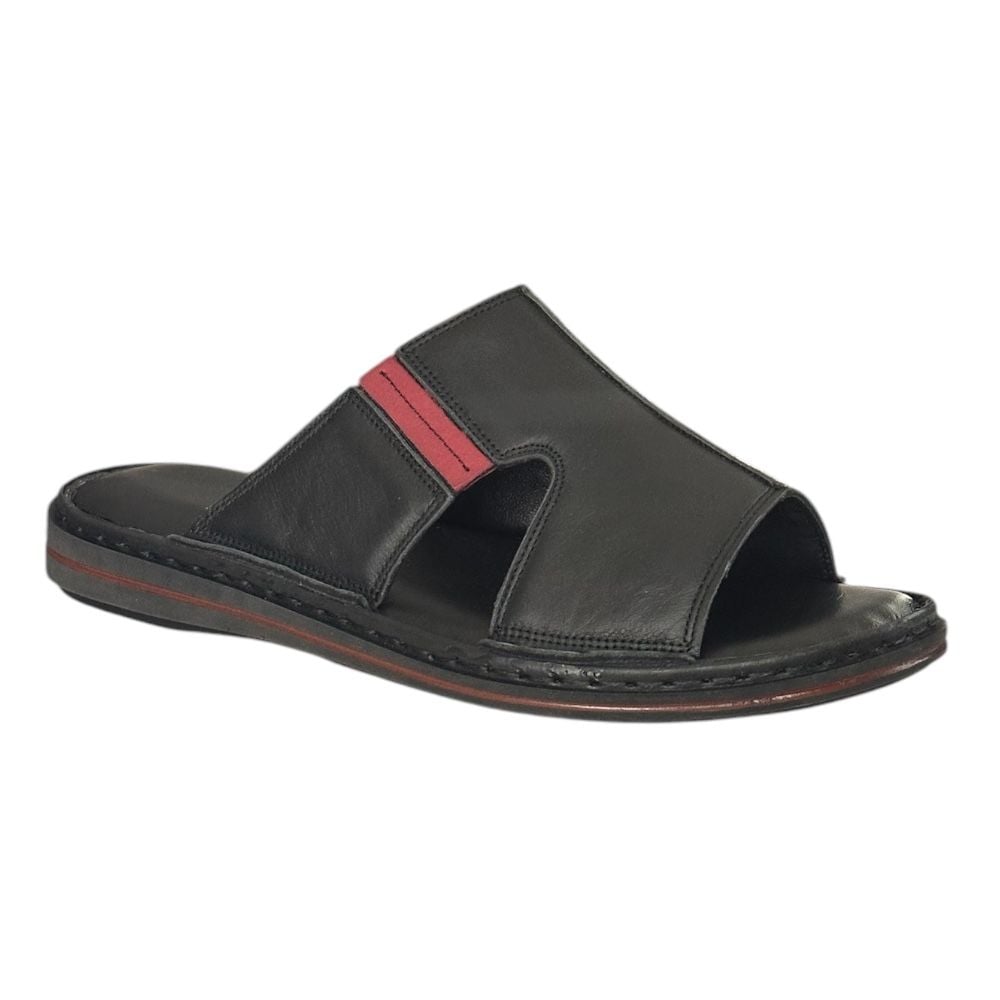 Cex 25Y TRV Siyah Erkek Hakiki Deri Günlük Terlik