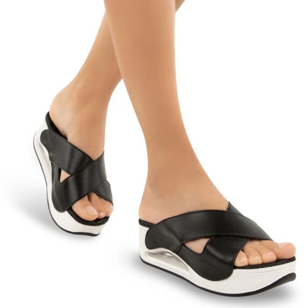 Muya 31210 Penelope Siyah Kadın Air Taban Terlik